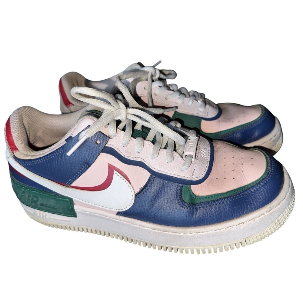 Nike Air Force 1 Shadow Mystic Navy Pink Womens 9.5 CI0919-400 Colorblock AF1